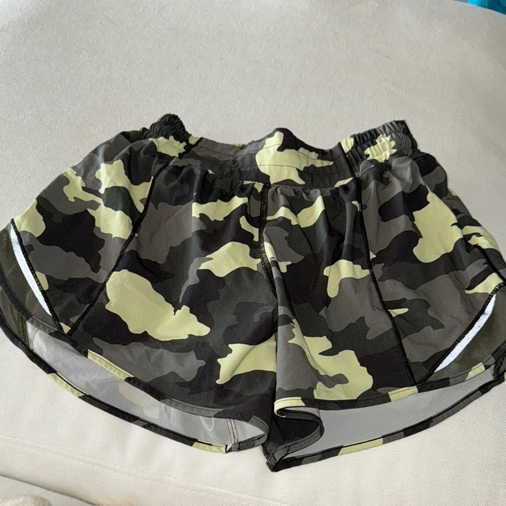 Lululemon Athletica Green and Black Athletic Shorts